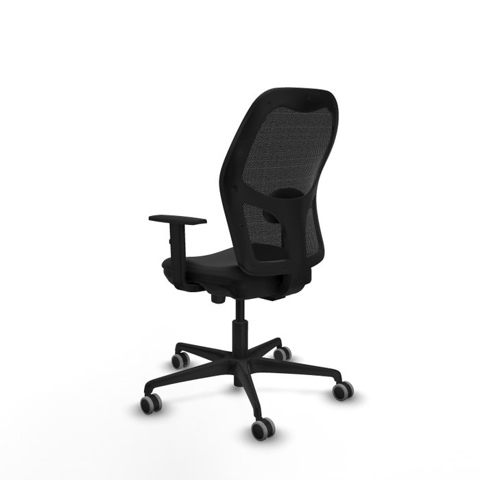 PIQUERAS Y CRESPO Silla de oficina Jorquera con mecanismo Sincro/Traslack en Polipiel Negra PIQUERAS Y CRESPO Silla de oficina Jorquera con mecanismo Sincro/Traslack en Polipiel Negra
