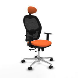 PIQUERAS Y CRESPO Silla de oficina Jorquera Naranja y Negro