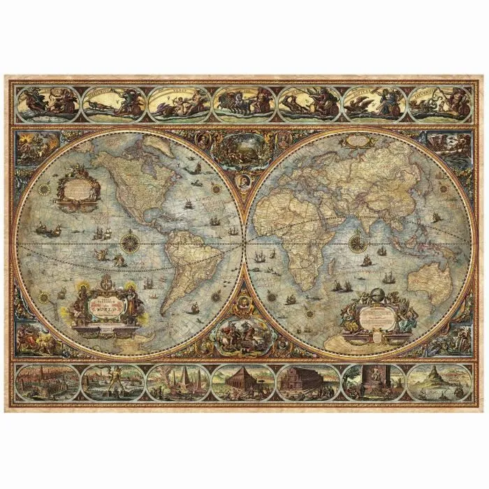 Educa Puzzle Orbis Terrarum 1000 piezas Viajes y Mapas EDU1747456959967 Mixto