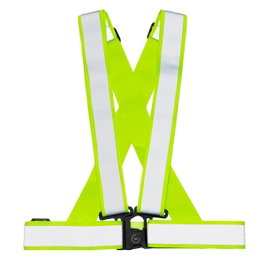 Wowow Arnés Reflectante CROSS BELT Unisex con Cierre de Clip, Bandas Reflectantes EN 17353, Ajuste 4 Puntos para Ciclistas