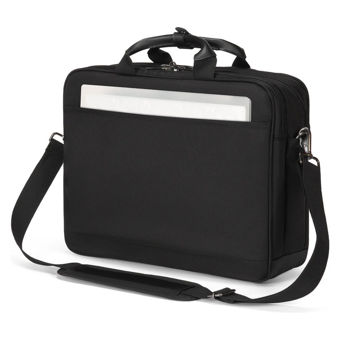 DICOTA Top Traveller SEVEN Maletín Toploader para Portátil 14-16" (40.6 cm) Negro, Compartimento Tablet, Tirante Hombre, 24L, Referencia SEVEN