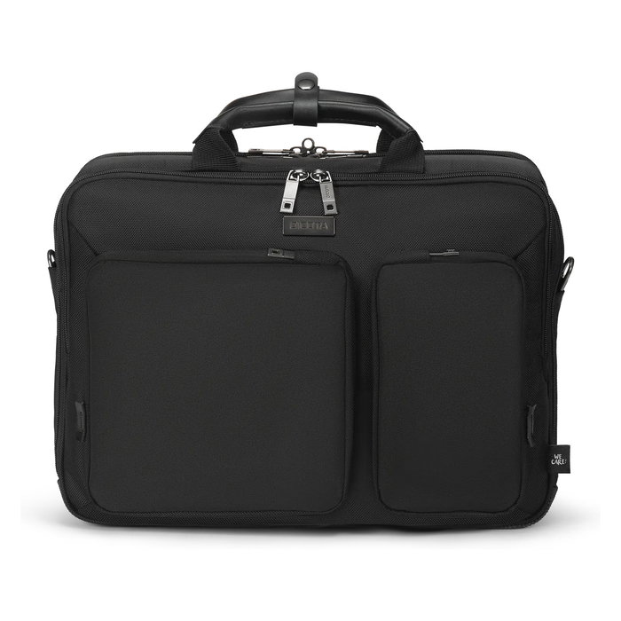DICOTA Top Traveller SEVEN Maletín Toploader para Portátil 14-16" (40.6 cm) Negro, Compartimento Tablet, Tirante Hombre, 24L, Referencia SEVEN