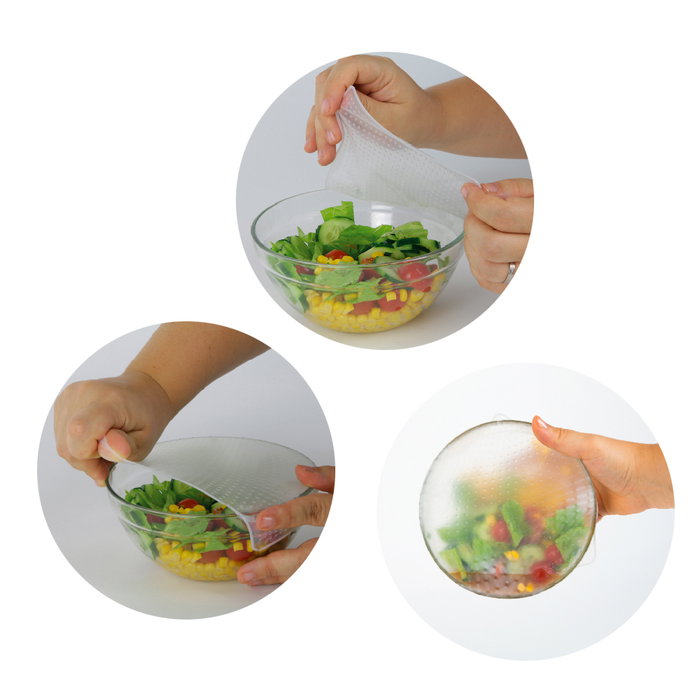 Cook Concept Juego de 3 Tapas de Silicona Estirables con 3 Tamaños
