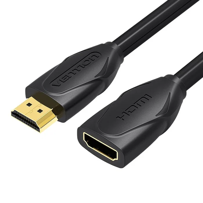 Vention VAA-B06-B200 Cable Alargador/Extensor HDMI Macho-Hembra 2m, Negro, HDMI Tipo A (Estándar)