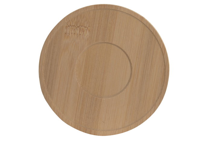 DKD Home Decor Tazas de Cafe Blancas de Porcelana y Bambu, Set de 6 Piezas, 90ml, Apto Microondas y Lavavajillas, 6.4 x 5.2 x 8.8 cm