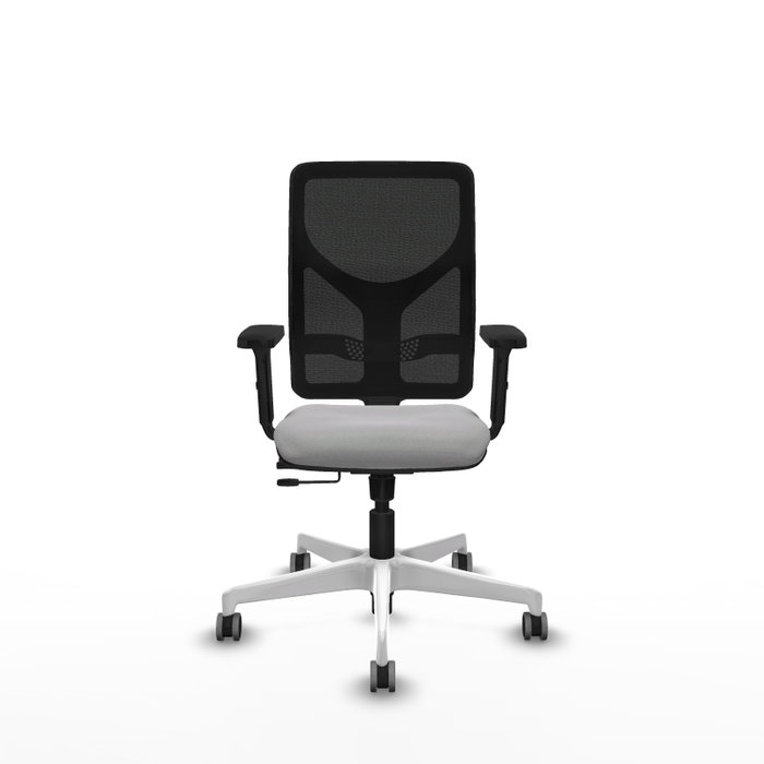 PIQUERAS Y CRESPO Silla de oficina Motilla con mecanismo Sincro/Traslack Gris claro y Negro