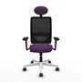 PIQUERAS Y CRESPO Silla de oficina Zulema con mecanismo Sincro, morado y negro