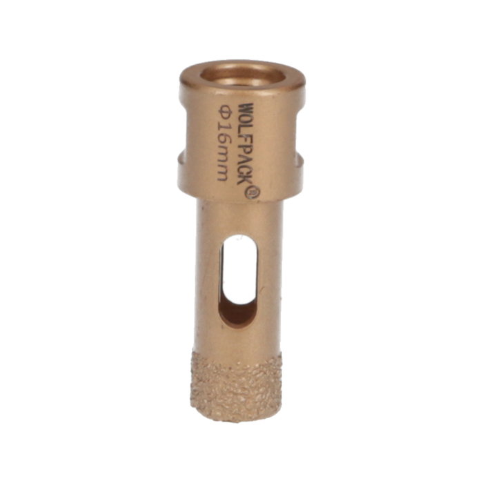 WOLFPACK LINEA PROFESIONAL Corona de Diamante Ø 16 mm con Rosca M14 WOLFPACK LINEA PROFESIONAL Corona de Diamante Ø 16 mm con Rosca M14