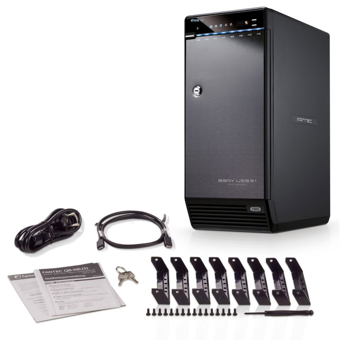 Fantec QB-X8U31 Carcasa para 8 Discos Duros SATA 3,5 pulg. USB 3.1