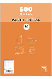 PACSA Paquete A4 500 Hojas 80g Cuadrícula 4x4