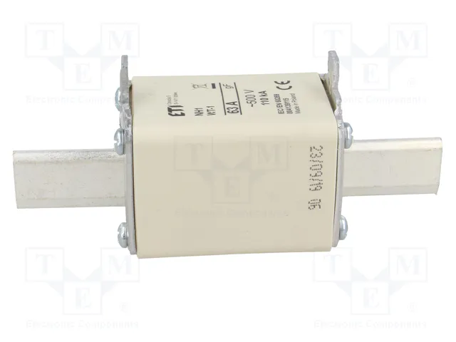 ETI POLAM Fusible NH1 de cartucho de cerámica industrial 63A 500VAC gF
