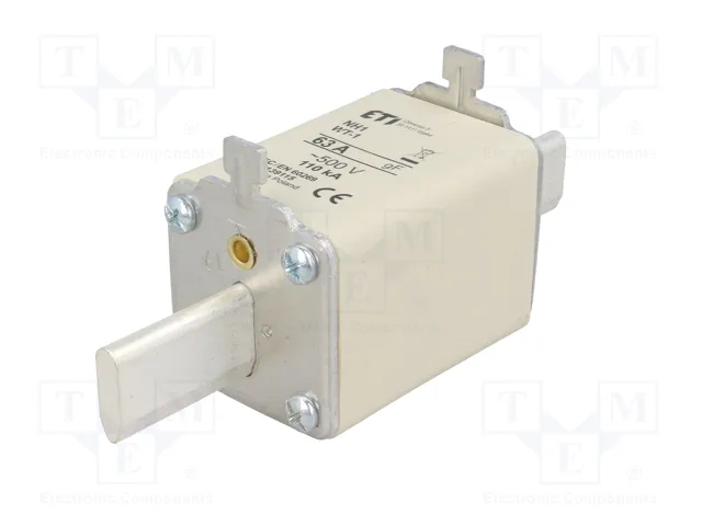 ETI POLAM Fusible NH1 de cartucho de cerámica industrial 63A 500VAC gF
