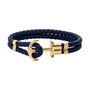 Paul Hewitt Pulsera de Cuero Azul PH-L-G-N-M