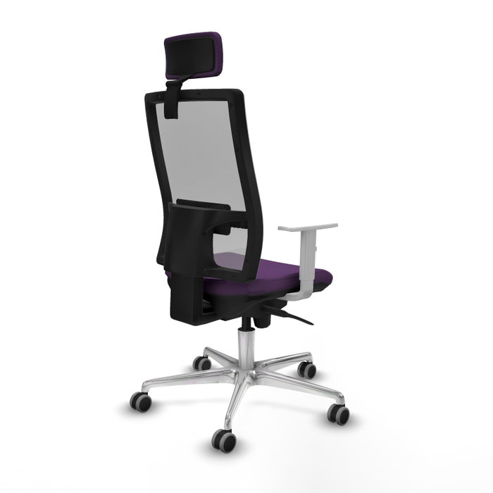 PIQUERAS Y CRESPO Silla de oficina Horna con mecanismo Sincro, morado y gris PIQUERAS Y CRESPO Silla de oficina Horna con mecanismo Sincro, morado y gris