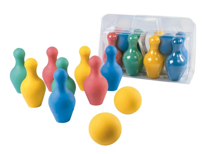 Amaya Juego de Bolos en Foam 8 Piezas y 2 Pelotas Longitud 18 cm