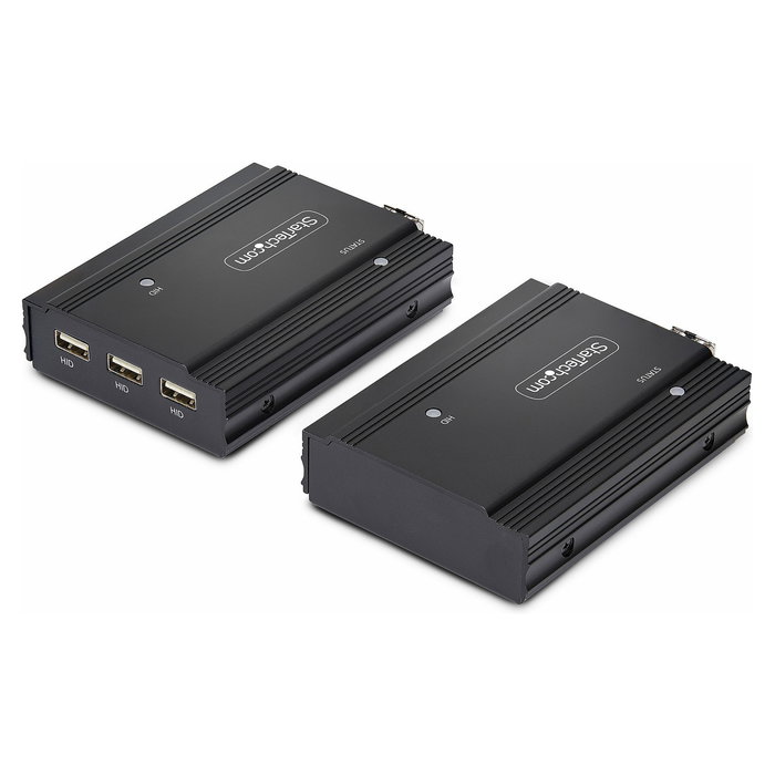 StarTech Kit Extensor KVM DisplayPort sobre Fibra Óptica Multimodo - 4K a 60Hz - Hasta 300m - con 2 Módulos SFP+ 10G Preinstalados y 3 Puertos USB HID