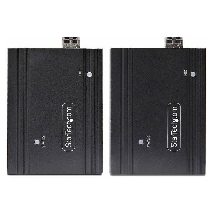 StarTech Kit Extensor KVM DisplayPort sobre Fibra Óptica Multimodo - 4K a 60Hz - Hasta 300m - con 2 Módulos SFP+ 10G Preinstalados y 3 Puertos USB HID