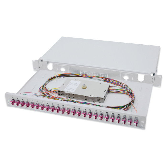 Digitus Caja de empalme de fibra óptica 1U equipada 24x LC DX OM4 Gris Digitus Caja de empalme de fibra óptica 1U equipada 24x LC DX OM4 Gris