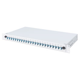 Digitus Caja de empalme de fibra óptica 1U equipada 24x LC DX OM4 Gris