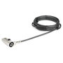 StarTech Cable de Seguridad para Portátil con Candado de Combinación de 4 Dígitos para Ranura Wedge, 2m, Negro/Plata, CABLE LOCK FOR WEDGE SLOT