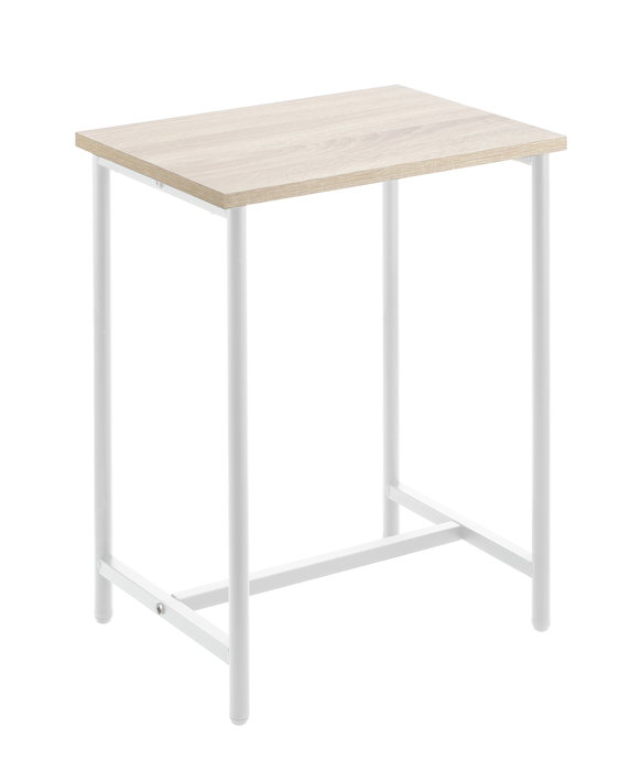 Inde Mesita Auxiliar Madera-Metal White 40x30x50 cm (4 Unidades)