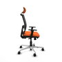 PIQUERAS Y CRESPO Silla de oficina Yunquera Naranja/Negro