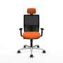 PIQUERAS Y CRESPO Silla de oficina Yunquera Naranja/Negro