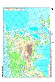 CUMIO Paquete de 50 mapas mudos físicos de Asia