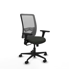 PIQUERAS Y CRESPO Silla de oficina Zulema con mecanismo Sincro, brazos 3D y malla Gris