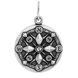 Alex And Ani Dije de Brújula Charm Gris