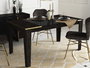 Hanah Home Veyron Set 3 Conjunto de Muebles de Salón Negro y Dorado Tablero de Partículas Melaminado 18mm