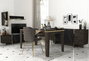 Hanah Home Veyron Set 3 Conjunto de Muebles de Salón Negro y Dorado Tablero de Partículas Melaminado 18mm