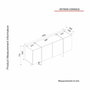 Hanah Home Veyron Set 3 Conjunto de Muebles de Salón Negro y Dorado Tablero de Partículas Melaminado 18mm
