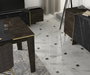Hanah Home Veyron Set 3 Conjunto de Muebles de Salón Negro y Dorado Tablero de Partículas Melaminado 18mm
