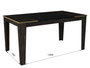 Hanah Home Veyron Set 3 Conjunto de Muebles de Salón Negro y Dorado Tablero de Partículas Melaminado 18mm