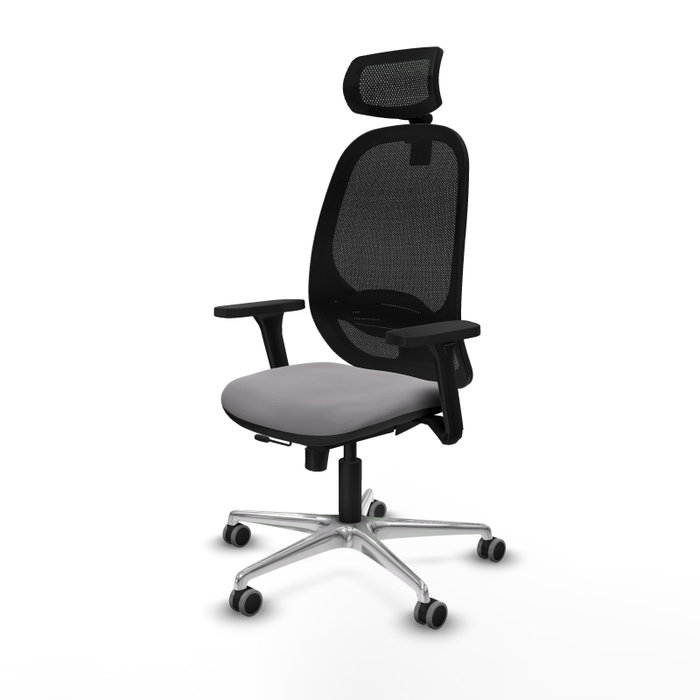 PIQUERAS Y CRESPO Silla de oficina Cilanco Gris con Malla Negra PIQUERAS Y CRESPO Silla de oficina Cilanco Gris con Malla Negra
