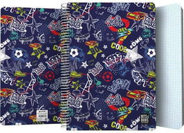 Grafoplás Cuaderno Sr3 Folio 80 Hojas 90 gr 4x4 mm 5 Bandas Color Tapa Pp Bits&Bobs Star