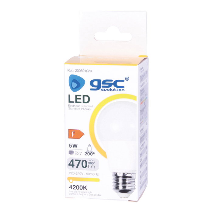 GSC Evolution Bombilla LED estándar A55 5W E27 4200K