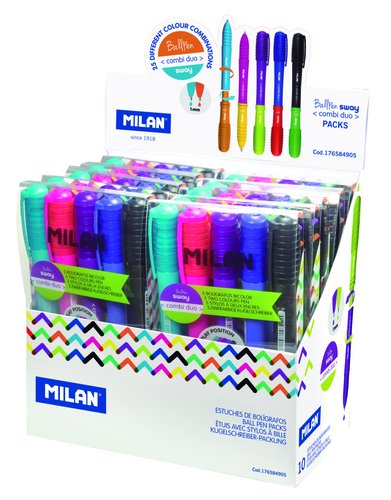 Boligrafo Milan Retractil Sway Combi Duo Estuche De 5 Expositor De 10 Boligrafo Milan Retractil Sway Combi Duo Estuche De 5 Expositor De 10