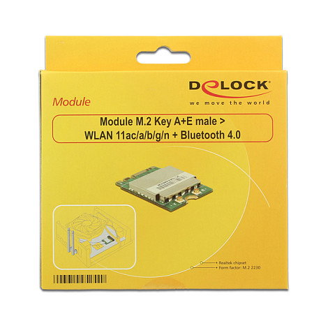 DeLOCK 95254 Módulo M.2 WLAN Wi-Fi 5 y Bluetooth 4.0