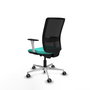 PIQUERAS Y CRESPO Silla de oficina Haches Turquesa y Negro