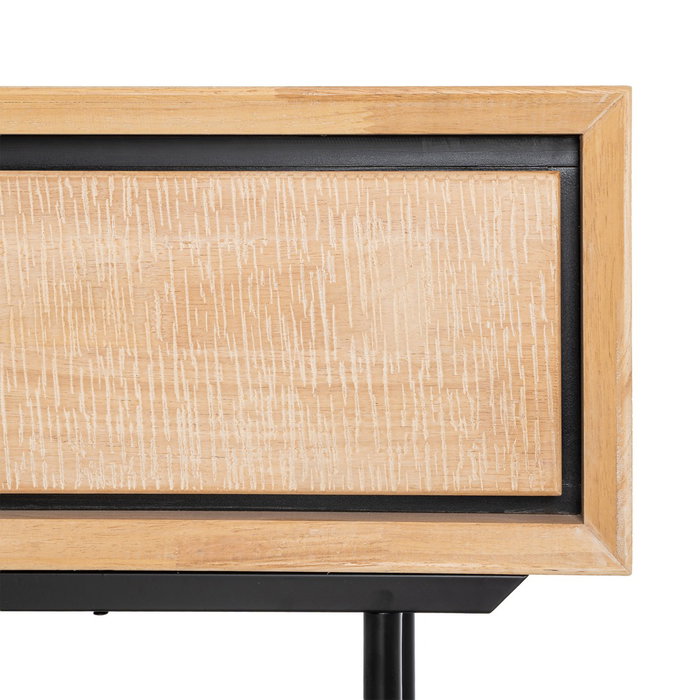 Ixia Escritorio Sintra Natural-negro Madera-metal 150 x 40 x 74 cm