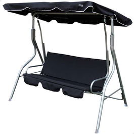 Aktive Balancín 3 plazas negro 180x107x160cm