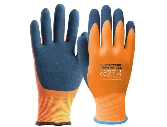 Safetop Guantes de látex Thermofoam impermeables con forro térmico talla 10 Safetop Guantes de látex Thermofoam impermeables con forro térmico talla 10