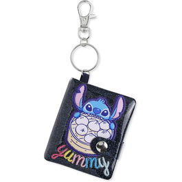 PEERS HARDY Llavero Bloc de notas Stitch Disney con mini agenda de purpurina azul