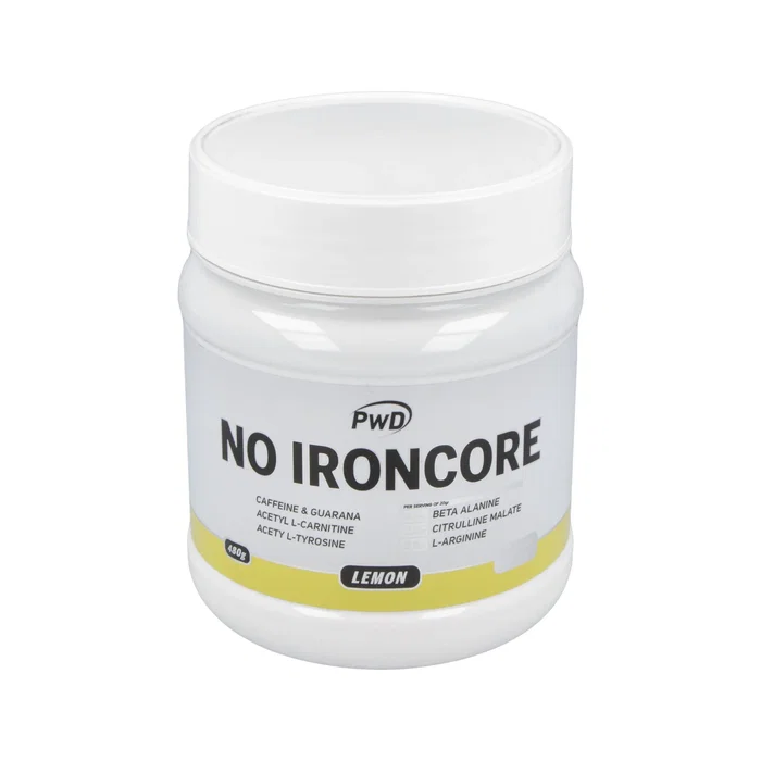 PWD NUTRITION Ironcore Pre-entreno en Polvo Sabor Limón - con Beta Alanina, Citrulina y Arginina - 480g PWD NUTRITION Ironcore Pre-entreno en Polvo Sabor Limón - con Beta Alanina, Citrulina y Arginina - 480g