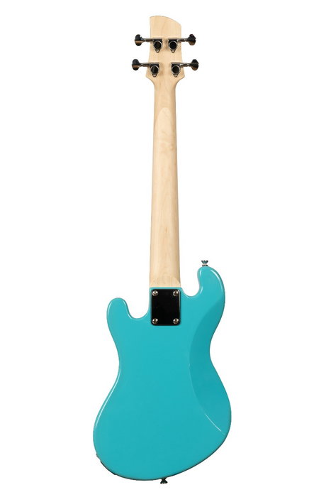 Kala U-BASS de cuerpo macizo azul de 4 cuerdas