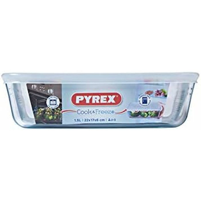 Pyrex® Recipiente Rectangular Boro Cook & Freeze 1,5 L Pyrex® Recipiente Rectangular Boro Cook & Freeze 1,5 L