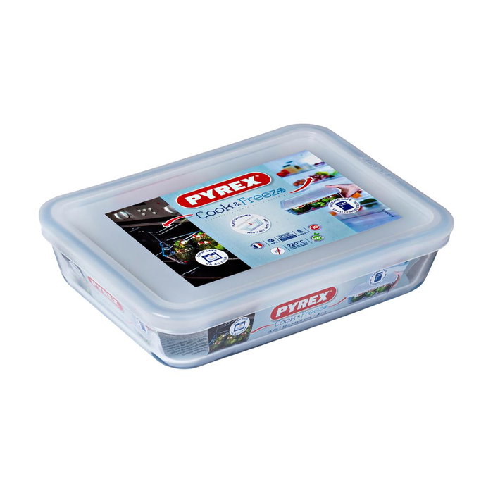 Recipiente Rectangular Boro Cook & Freeze Pyrex® 22,5x17,5x6,5 cm -1,5 L