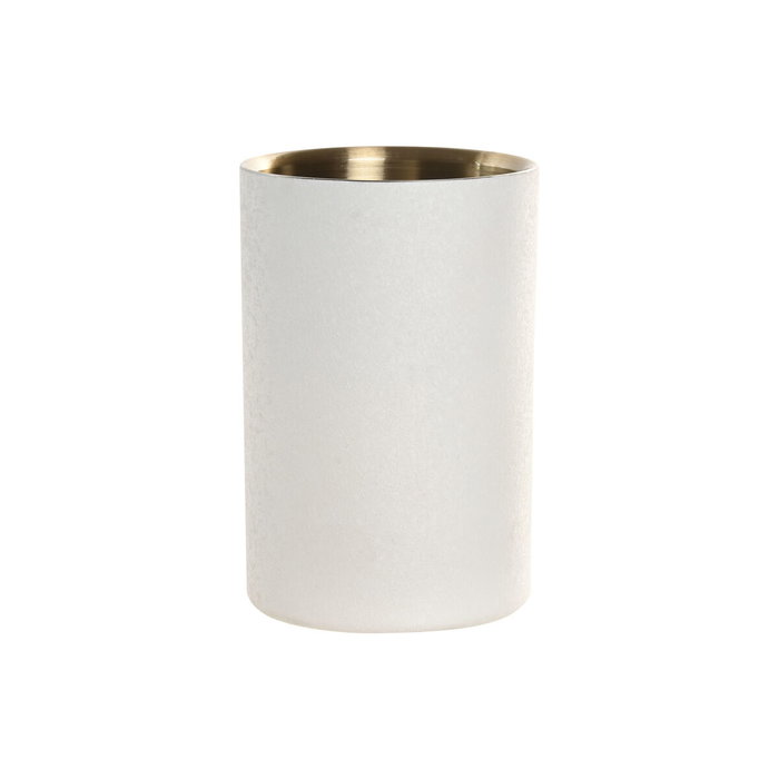 DKD Home Decor Enfriador de Botella Inox Blanco Rugoso